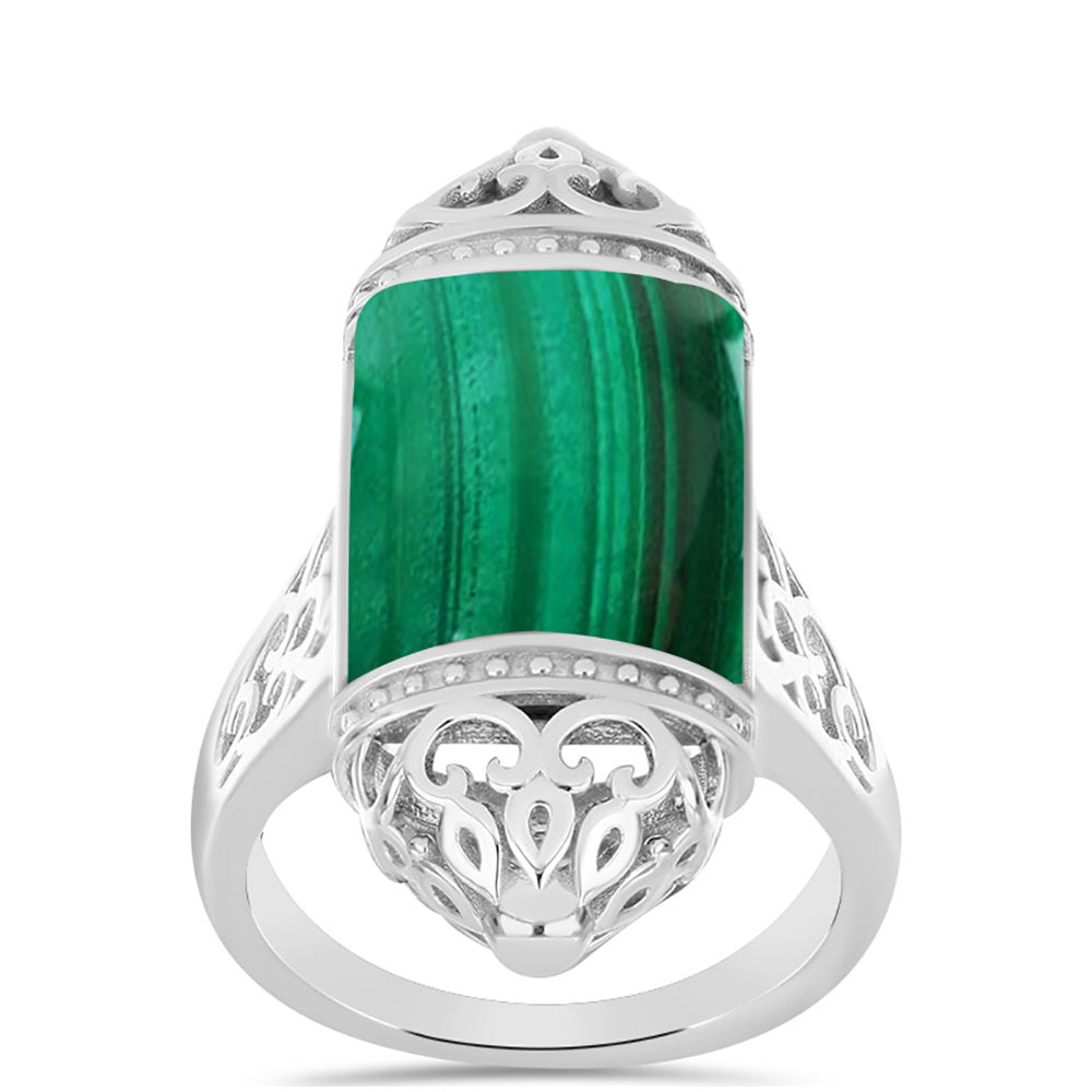 Silberring mit Malachit 3 