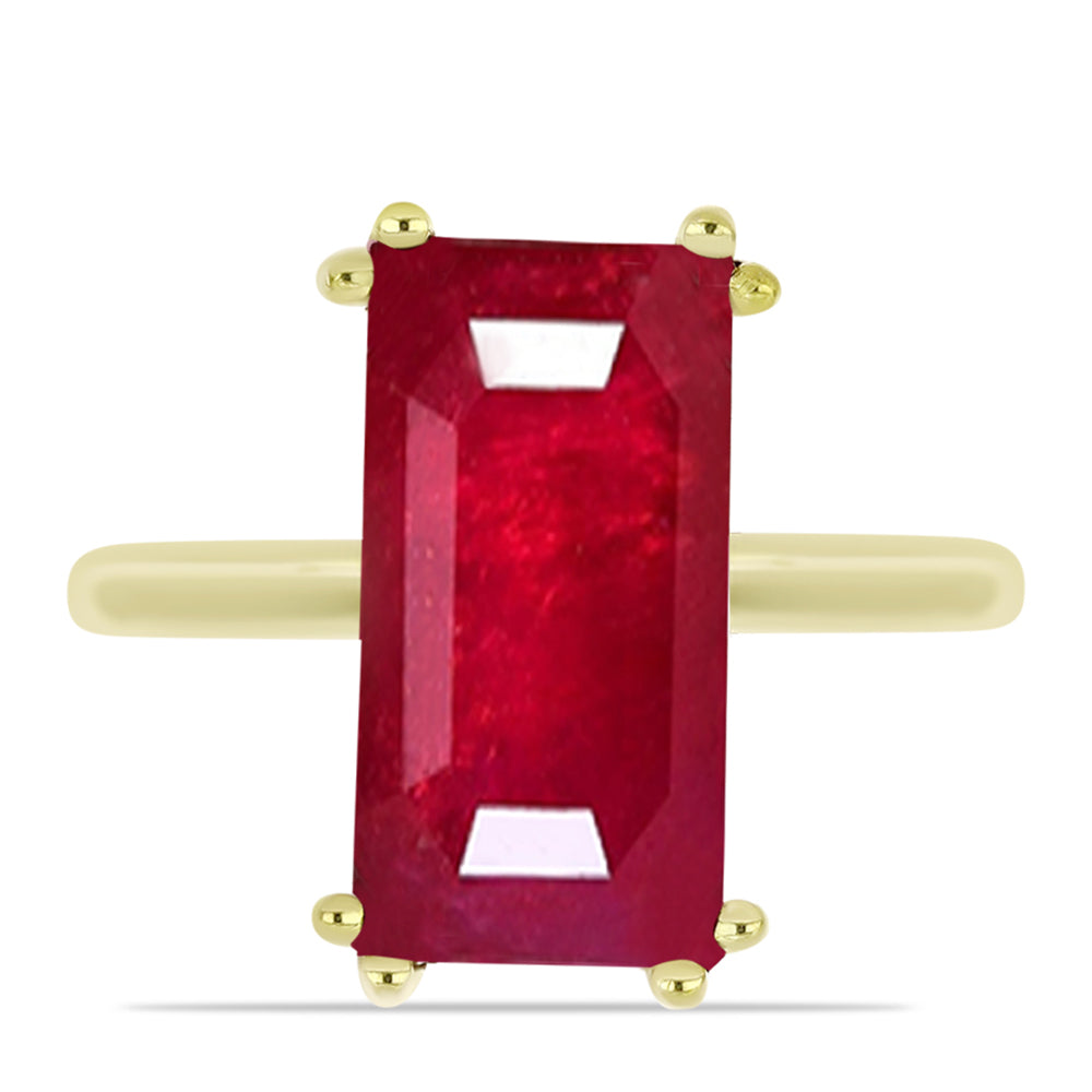 Goldplattierter Silberring mit Rubin aus Madagaskar 1 