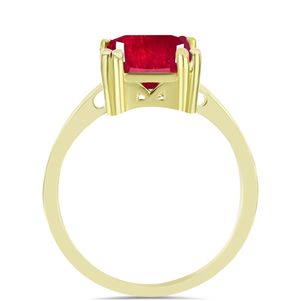 Goldplattierter Silberring mit Rubin aus Madagaskar 2 