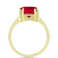 Goldplattierter Silberring mit Rubin aus Madagaskar