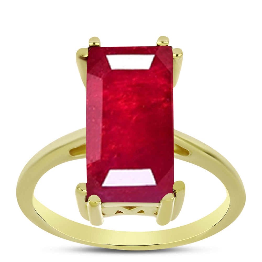 Goldplattierter Silberring mit Rubin aus Madagaskar 3 
