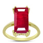 Goldplattierter Silberring mit Rubin aus Madagaskar