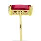 Goldplattierter Silberring mit Rubin aus Madagaskar