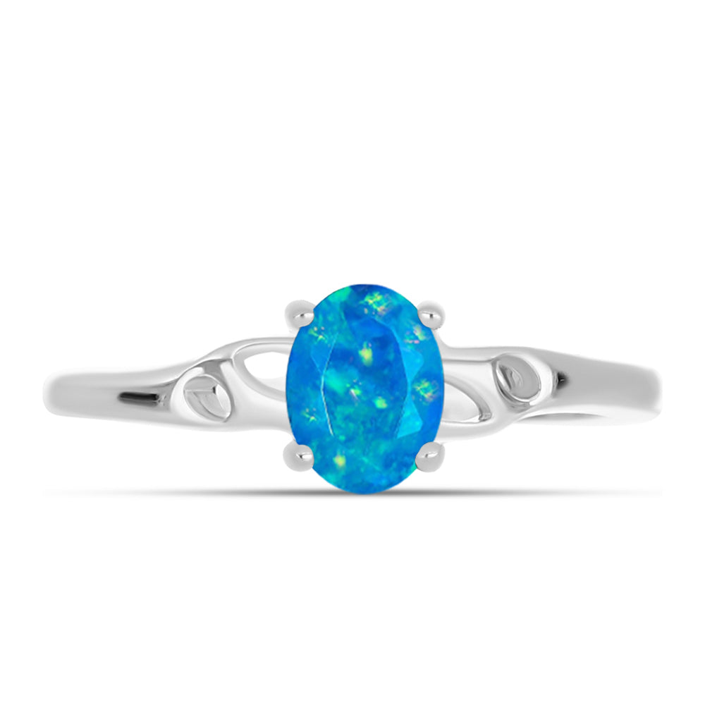 Silberring mit äthiopischem Paraiba-Blauopal