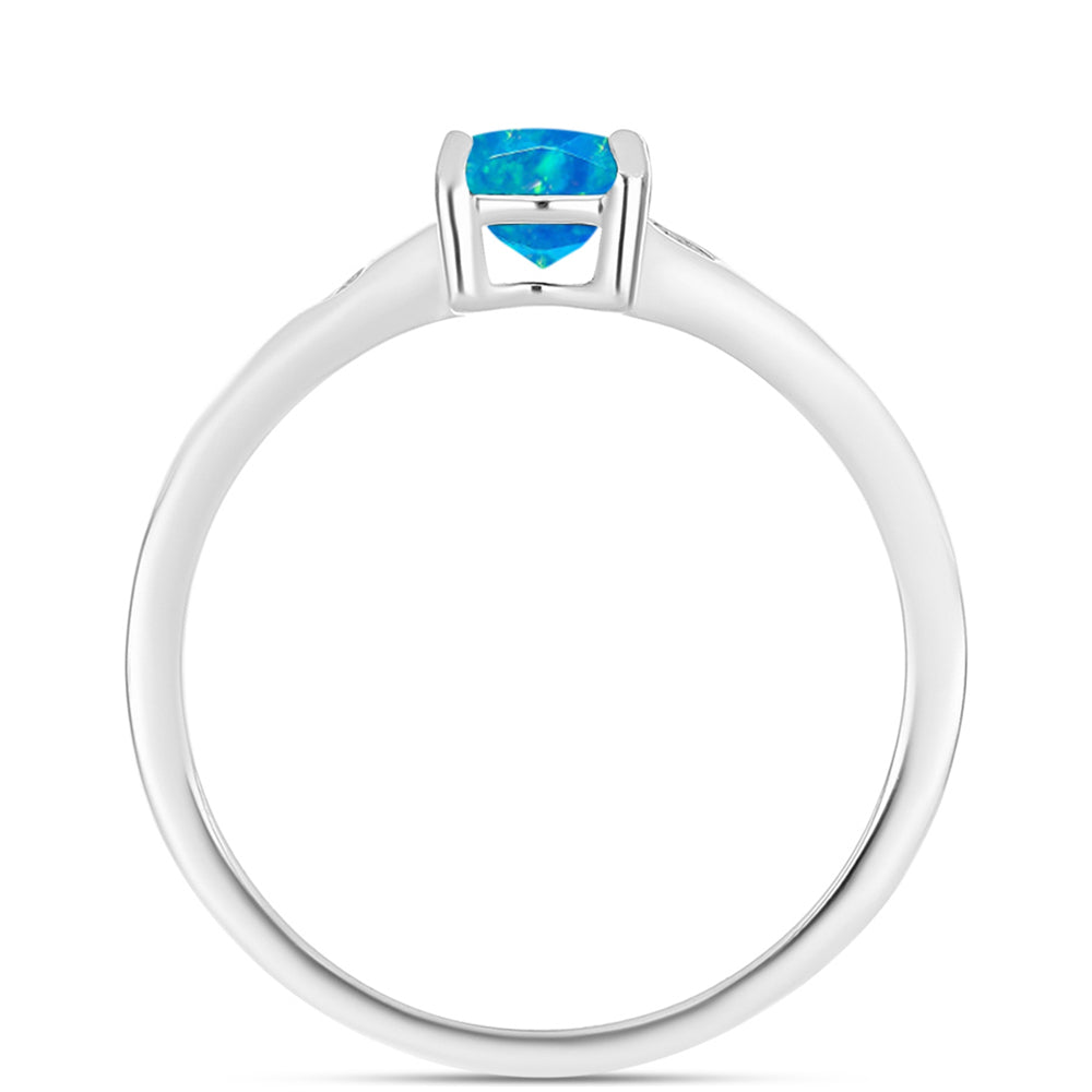 Silberring mit äthiopischem Paraiba-Blauopal