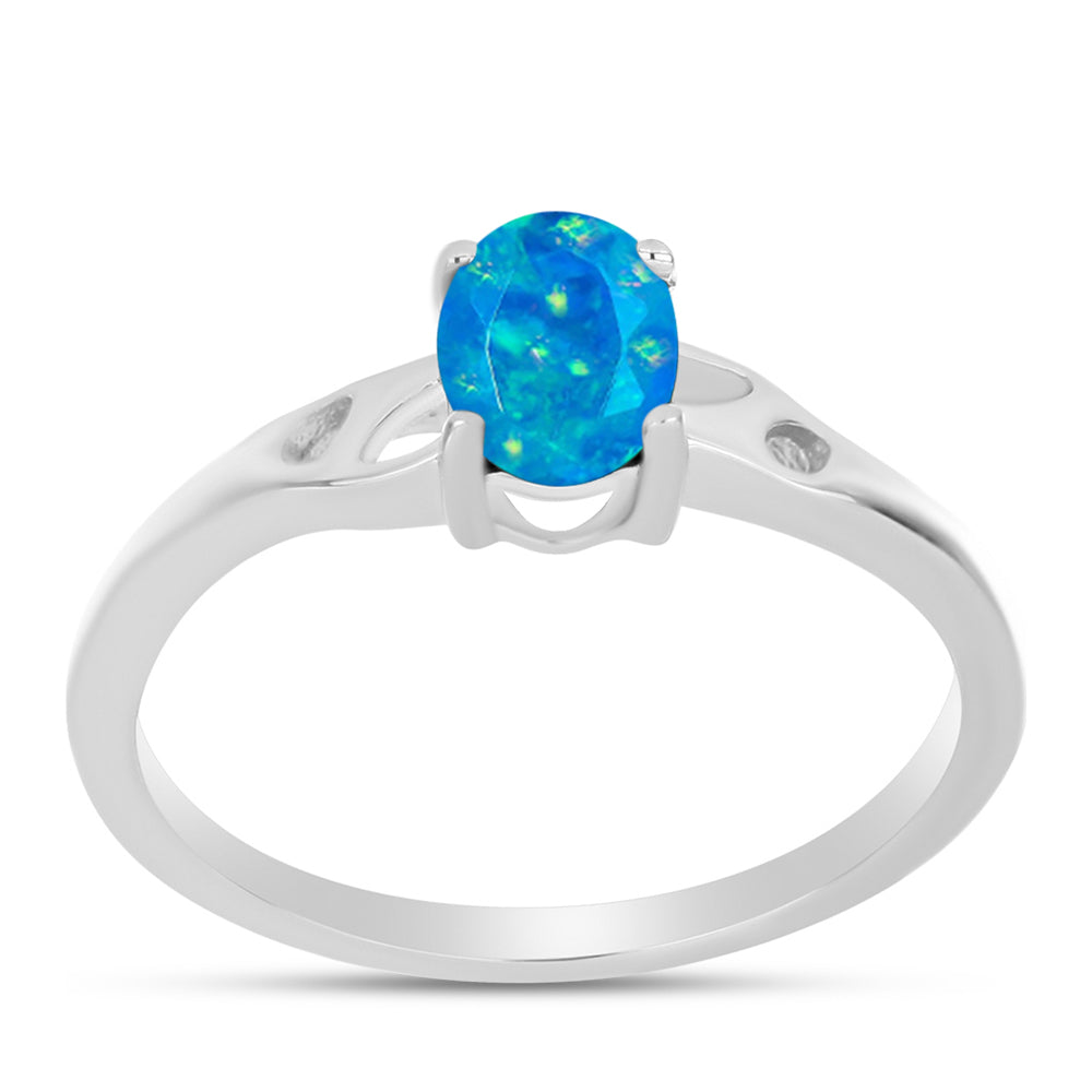 Silberring mit äthiopischem Paraiba-Blauopal