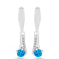 Silberohrringe mit äthiopischem Paraiba-Blauopal und weißem Topas