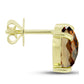 Goldplattierte Silberohrringe mit Cognac-Quarz