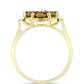 Goldplattierter Silberring mit Cognac-Quarz