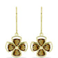 Goldplattierte Silberohrringe mit Cognac-Quarz