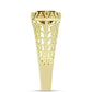 Goldplattierter Silberring mit Cognac-Quarz