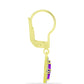 Goldplattierte Silberohrringe mit lila Achat und marokkanischem Amethyst