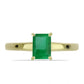 Goldplattierter Silberring mit brasilianischem Smaragd
