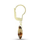 Goldplattierte Silberohrringe mit Cognac-Quarz
