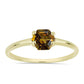 Goldplattierter Silberring mit Cognac-Quarz