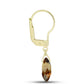Goldplattierte Silberohrringe mit Cognac-Quarz