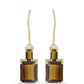 Goldplattierte Silberohrringe mit Cognac-Quarz