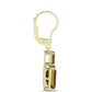 Goldplattierte Silberohrringe mit Cognac-Quarz