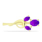 Goldplattierte Silberbrosche mit lila Achat