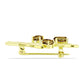 Goldplattierte Silberbrosche mit Cognac-Quarz