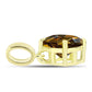 Goldplattierter Silberanhänger mit Cognac-Quarz