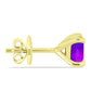 Goldplattierte Silberohrringe mit lila Achat