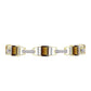 Goldplattiertes Silberarmband mit Cognac-Quarz und weißem Topas