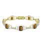 Goldplattiertes Silberarmband mit Cognac-Quarz und weißem Topas