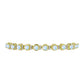 Goldplattiertes Silberarmband mit Regenbogenmondstein und weißem Topas