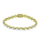 Goldplattiertes Silberarmband mit Regenbogenmondstein und weißem Topas