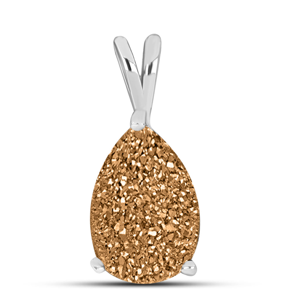 Silberanhänger mit goldfarbener Druse