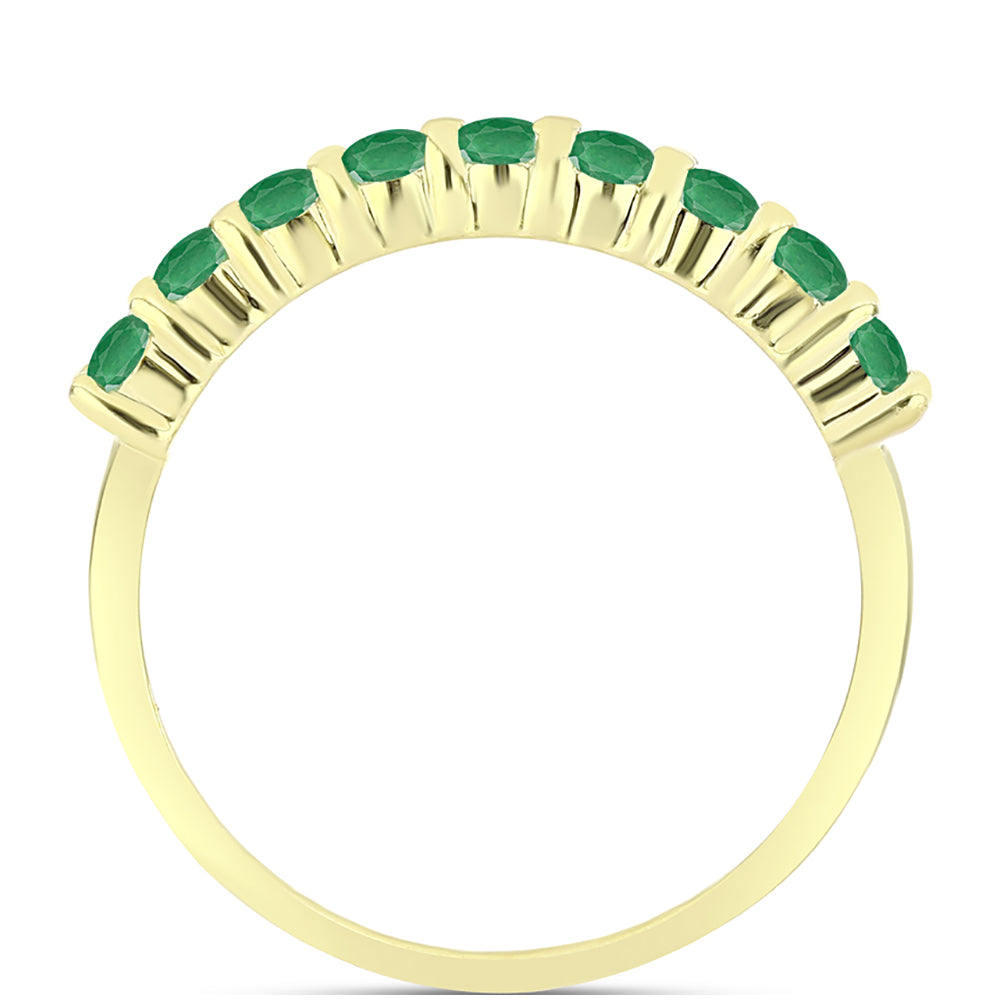 Goldplattierter Silberring mit brasilianischem Smaragd 3 