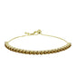 Goldplattiertes Silberarmband mit Cognac-Quarz