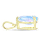 Goldplattierter Silberanhänger mit Regenbogenmondstein