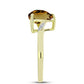 Goldplattierter Silberring mit Cognac-Quarz und weißem Topas