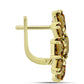 Goldplattierte Silberohrringe mit Cognac-Quarz