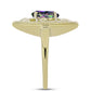 Goldplattierter Silberring mit mystischem Topas