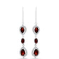 Silberohrringe mit Barton Granat und weißem Topas