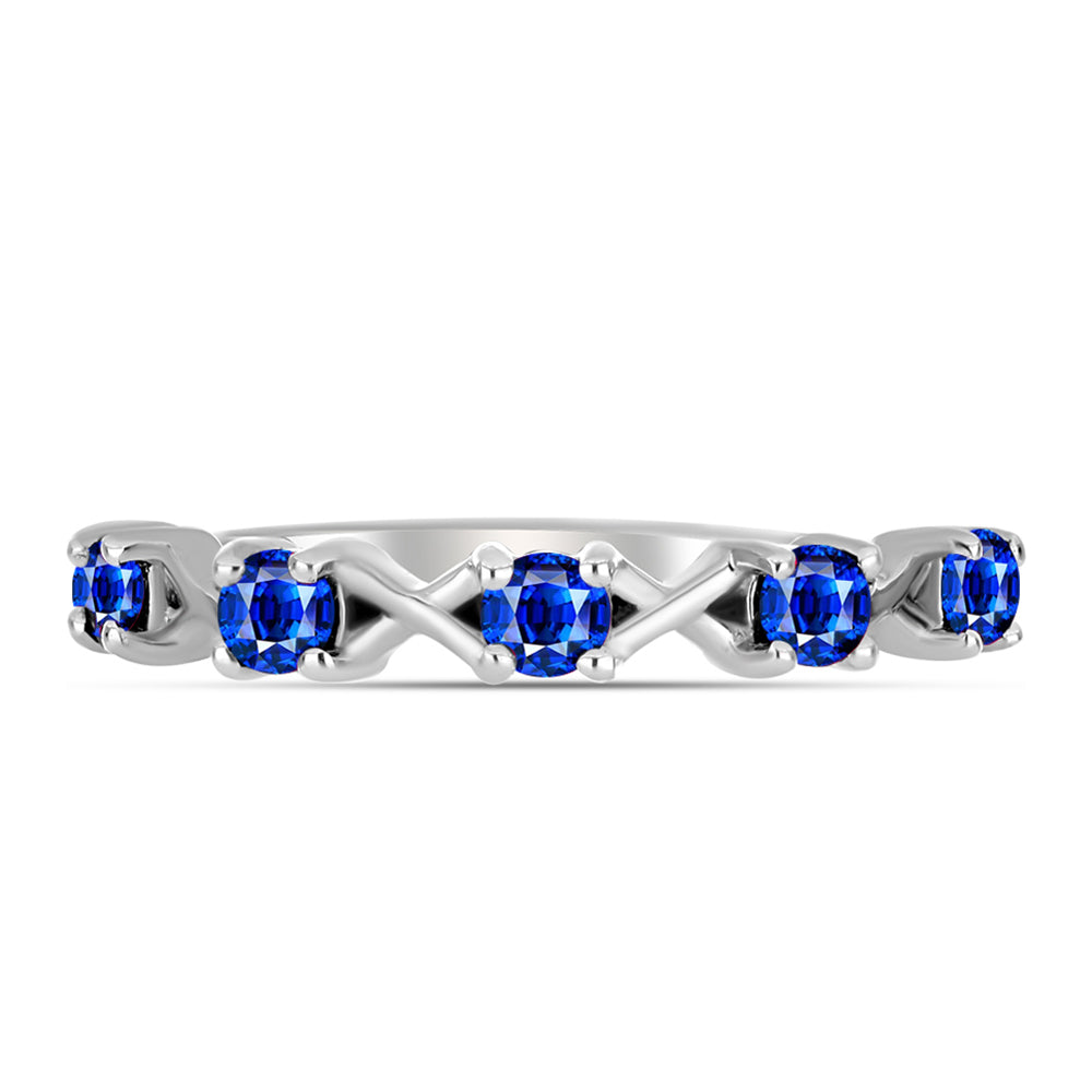 Silberring mit australischem blauem Saphir