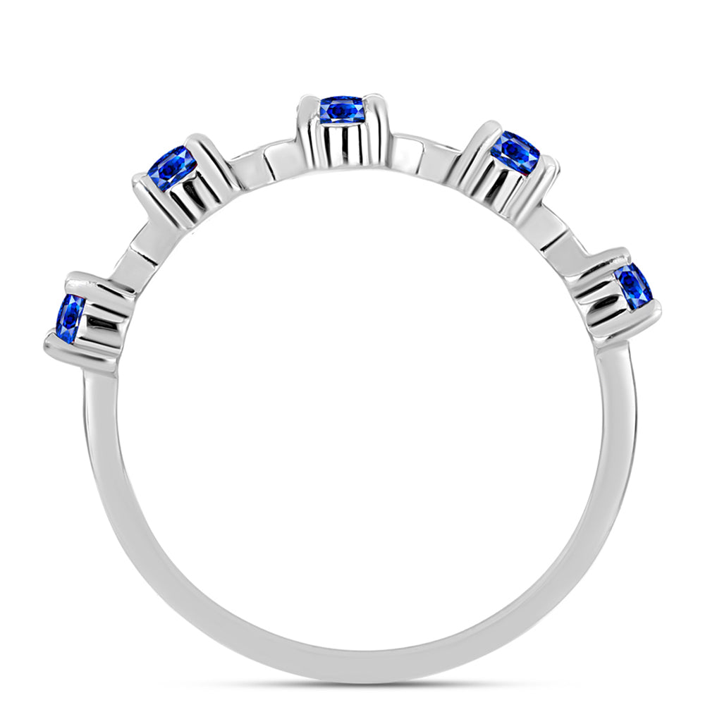 Silberring mit australischem blauem Saphir