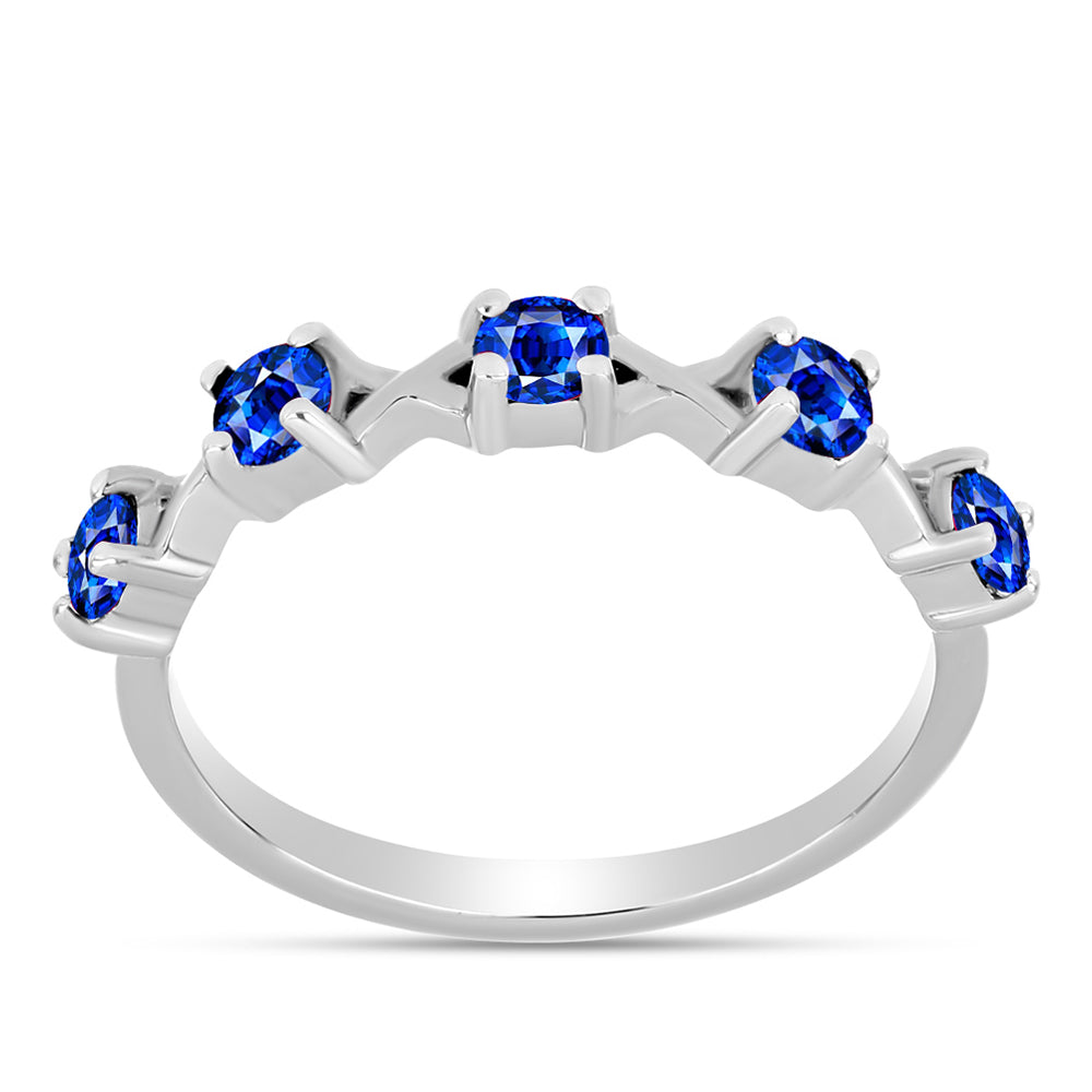 Silberring mit australischem blauem Saphir