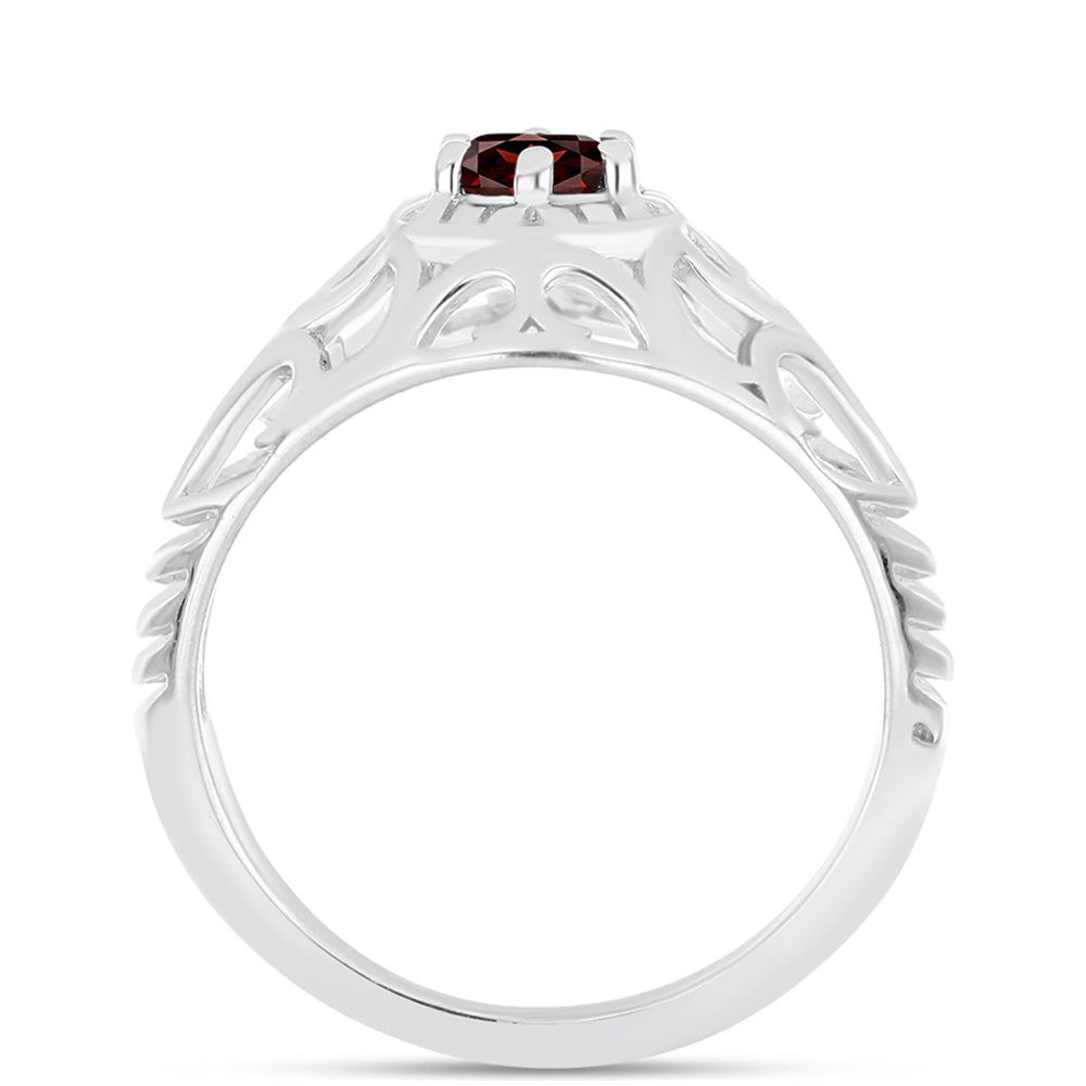 Silberring mit Barton Granat 2 