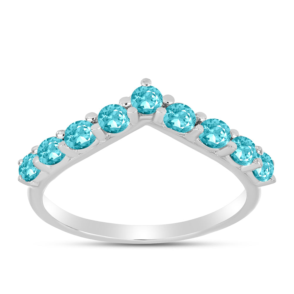 Silberring mit Paraiba Quarz 3 