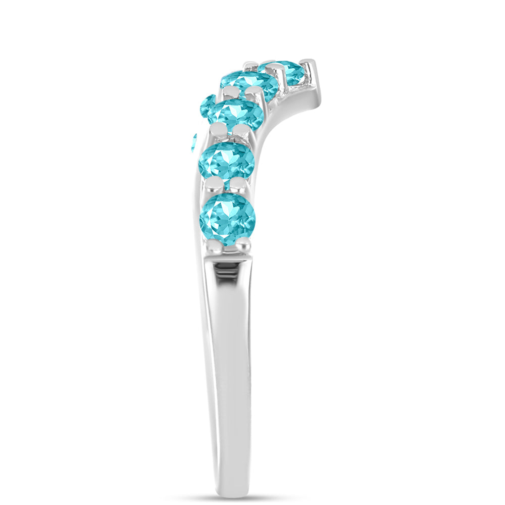 Silberring mit Paraiba Quarz