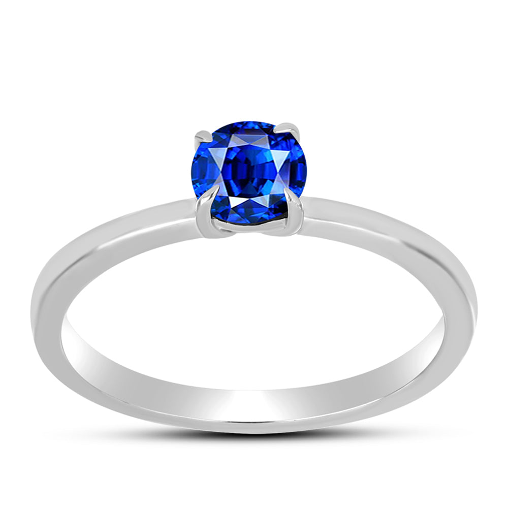 Silberring mit australischem blauem Saphir 3 