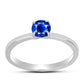 Silberring mit australischem blauem Saphir