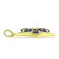 Goldplattierter Silberanhänger mit mystischem Topas und weißem Topas