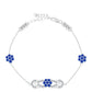 Silberarmband mit australischem blauem Saphir und weißem Topas