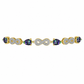 Goldplattiertes Silberarmband mit mystischem Topas und weißem Topas