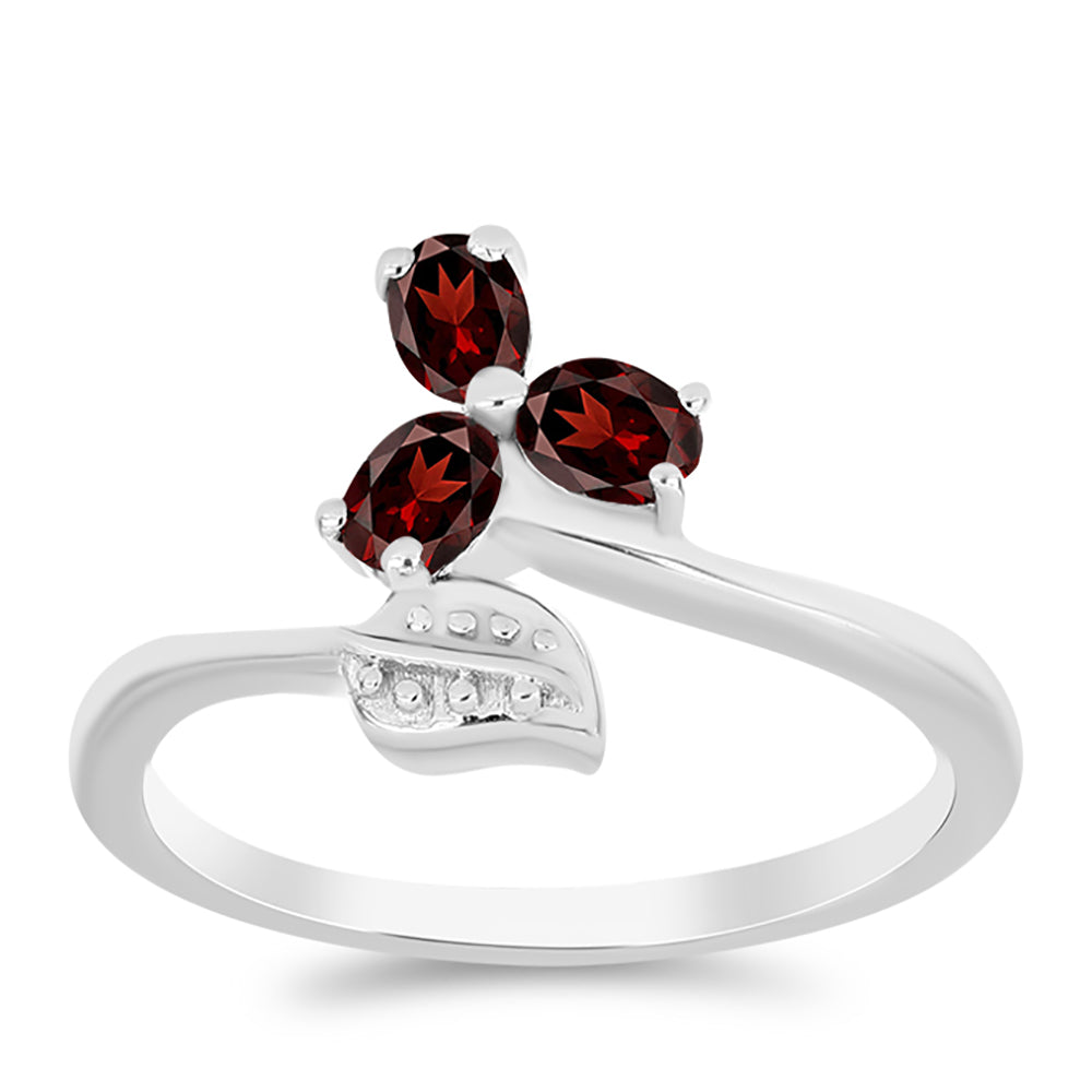 Silberring mit Barton Granat 3 